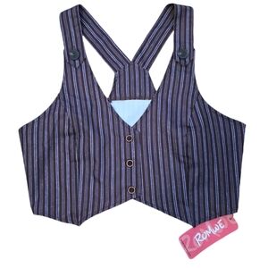 3/$15 Romwe Striped Crop Top Vest Size Medium